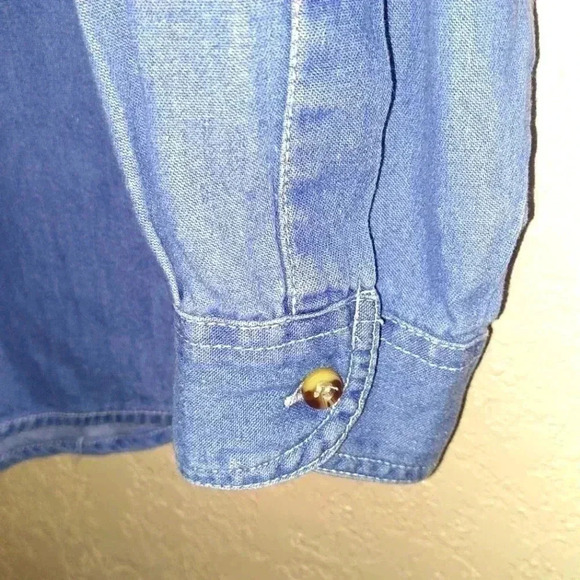 Clodia Dee denim Stars and Strips Shirt Size L - Picture 4 of 7